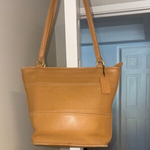 COACH Vintage Tribeca Camel Glove Tanned Leather Bleek-er Duffle 9098 USA.